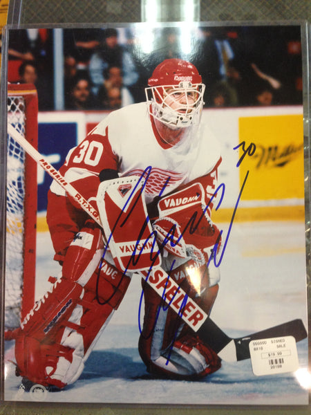 Chris Osgood Detroit Red Wings Signed 8x10 Picture