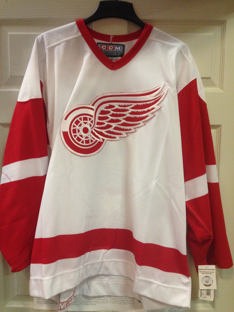Vintage Detroit Red Wings CCM Hockey Jersey Size Large White 