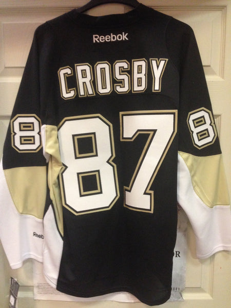 Crosby Home Pittsburgh Penguins Premiere Jersey STITCHED 3 COLOR LETTERING