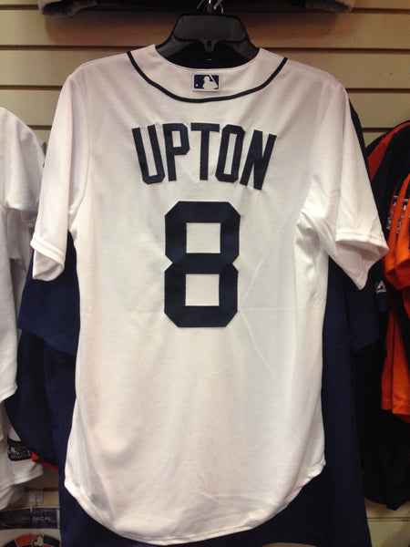 Justin Upton Detroit Tigers White Home Majestic Cool Base Jersey STITCHED