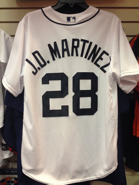 J.D. Martinez Detroit Tigers White Home Majestic Cool Base Jersey STITCHED