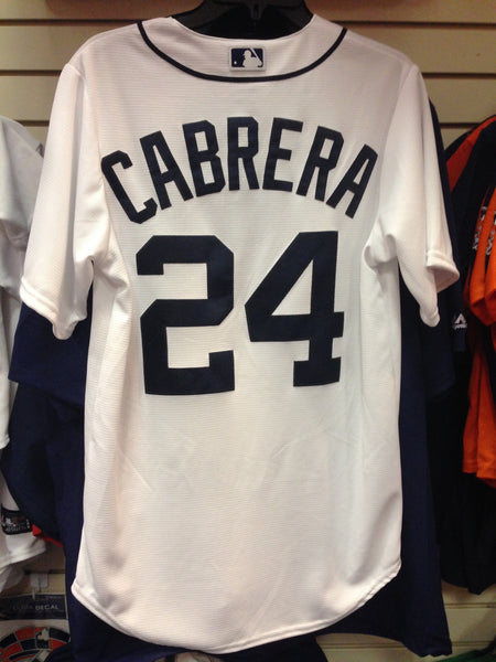 Miguel Cabrera Detroit Tigers White Home Majestic Cool Base Jersey STITCHED