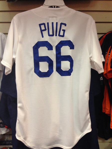 Yasiel Puig LA Dodgers Home Majestic Cool Base Jersey STITCHED