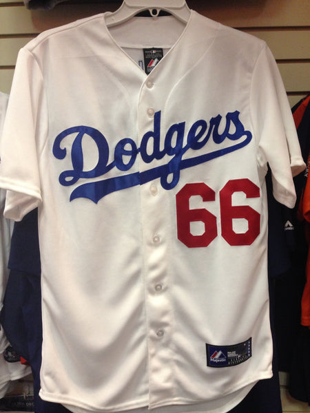 Yasiel Puig LA Dodgers Home Majestic Cool Base Jersey STITCHED