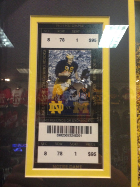 Under The Lights II Michigan Vs Notre Dame At The Big House Framed Panoramic
