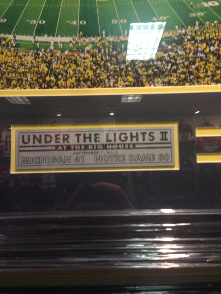 Under The Lights II Michigan Vs Notre Dame At The Big House Framed Panoramic